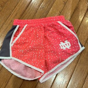 Girls under armor Notre Dame shorts